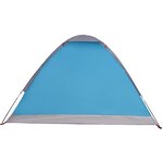 vidaXL Tente de camping à dôme 2 personnes bleu imperméable