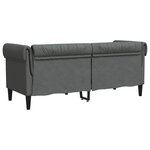 vidaXL Canapé Chesterfield Gris foncé 182.5 x 74.5 x 74.5 cm tissu