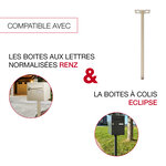 Pied elliptique à sceller pour boîte aux lettres renz - ivoire brillant ral 1015b