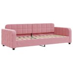 vidaXL Lit de jour avec gigogne sans matelas rose 80x200 cm