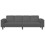 Sofa en tissu avec coussin Gris foncé Tissu en velours côtelé