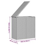 vidaXL Boîte à coussins de jardin Résine tressée 100x49x103 5 cm Gris