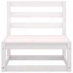 vidaXL Salon de jardin 4 Pièces Blanc Bois de pin massif