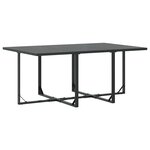 vidaXL Ensemble de salle à manger pour jardin 7 Pièces Noir Acier