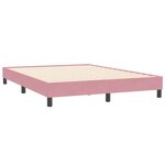 vidaXL Sommier à lattes de lit avec matelas rose 140x210 cm velours