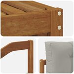 vidaXL Ensemble de canapés d'extérieur 6 pc Gris Naturel et Clair