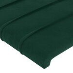 vidaXL Tête de lit à LED Vert foncé 147x16x78/88 cm Velours