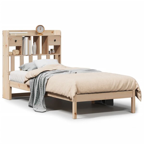 vidaXL Lit bibliothèque sans matelas 100x200 cm bois massif de pin