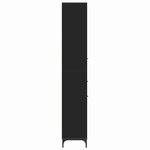 vidaXL Meuble de salle de bain haut avec porte Noir 31.5 x 33 x 190 cm