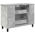 vidaXL Unité de vanité de salle de bain Gris béton 80 x 35 x 60 cm