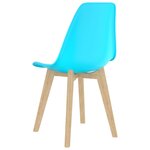 vidaXL Chaises à manger lot de 2 bleu plastique