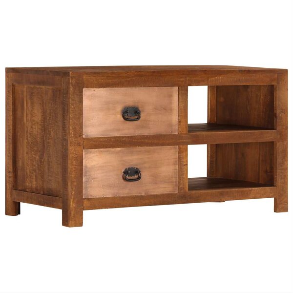 vidaXL Table basse avec 2 tiroirs 90x40x50 cm bois solide de manguier