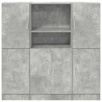 vidaXL Ensemble d'armoires de cuisine 3 Pièces gris béton