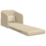 vidaXL Canapé Lit au Sol 2-en-1 Crème 65x80x83 cm Tissu