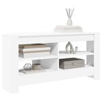vidaXL MeubleTVd'Angle Blanc 102 x 40 5 x 45 cm Bois d'ingénierie