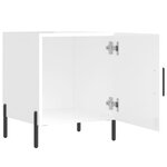 vidaXL Tables de chevet 2 Pièces blanc brillant 40x40x50 cm