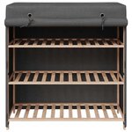 vidaXL Armoire à chaussures avec housse Gris 79x40x80 cm Tissu