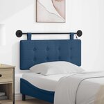 vidaXL Tête de lit suspendue Avec lumière LED Bleu Tissu