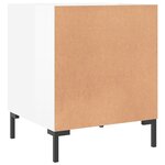 vidaXL Table de chevet blanc brillant 40x40x50 cm bois d’ingénierie
