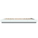 vidaXL Cadre de lit avec lumières LED sans matelas blanc 150x200 cm