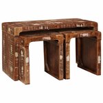 vidaXL Tables gigognes Marron Bois de mangue massif