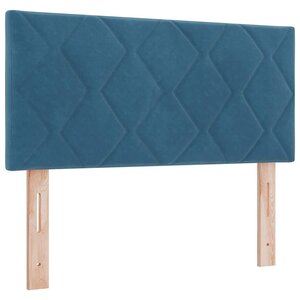 vidaXL Tête de Lit LED Géométrique Bleu foncé 100 cm Velours