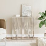 vidaXL Table console 70x30x70 cm acier inoxydable et verre