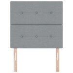 vidaXL Appliqué LED Tête de Lit Gris 80 cm Tissu