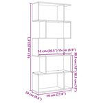 vidaXL Étagère séparatrice de pièce à 5 niveaux blanc 70x24x161 cm