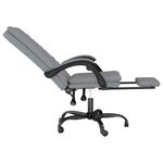 vidaXL Fauteuil inclinable de bureau Gris clair Tissu