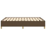 vidaXL Cadre de lit sans matelas marron foncé 140x200 cm tissu