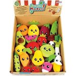 18 pochettes surprises Surprise Market - Peluche fruits ou légumes 10 cm stickers et cartes mémo