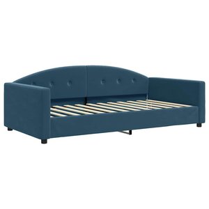vidaXL Lit de repos sans matelas bleu 100x200 cm velours