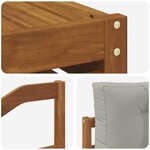 vidaXL Ensemble de canapés d'extérieur 6 pc Gris Naturel et Clair