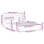 vidaXL Cadre de lit Viana sans matelas blanc et noir 140x200 cm similicuir