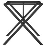 vidaXL Pieds de table à manger cadre en X 60x60x73 cm fonte