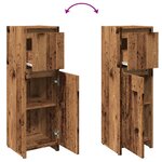 vidaXL Armoire de salle de bain vieux bois 30x30x95 cm bois ingénierie