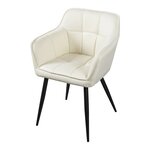 Lot de 4 chaises de salle à manger moderne design robuste 81 x 57 x 53 cm beige noir 03_0009801