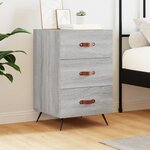 vidaXL Table de chevet sonoma gris 40x40x66 cm bois d'ingénierie