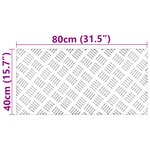 Plaques de vérif en alu vidaXL 4 Pièces antidérapantes 80x40 cm