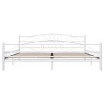 vidaXL Cadre de lit sans matelas blanc métal 200x200 cm