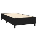 vidaXL Sommier à lattes de lit matelas LED Noir 90x190 cm Tissu