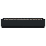 vidaXL Cadre de lit avec lumières LED noir 100x200cm bois d'ingénierie