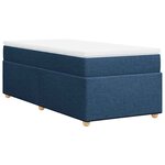 vidaXL Sommier à lattes de lit avec matelas Bleu 100x200 cm Tissu