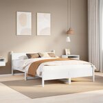 vidaXL Cadre de lit sans matelas blanc 140x200 cm bois de pin massif