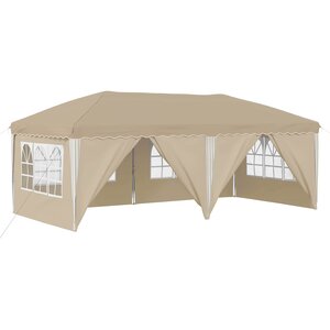 vidaXL Tente de fête pop-up 575 x 288 x 245 cm Crème