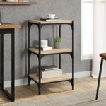 vidaXL Bibliothèque Chêne Sonoma 40x33x70 5 cm Bois d'ingénierie acier