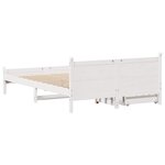 vidaXL Cadre de lit sans matelas blanc 150x200 cm bois de pin massif