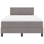 vidaXL Lit à ressorts avec matelas Taupe 120 x 200 cm tissu