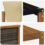 vidaXL Ensemble de canapés d'extérieur 8 pc Naturel et Beige